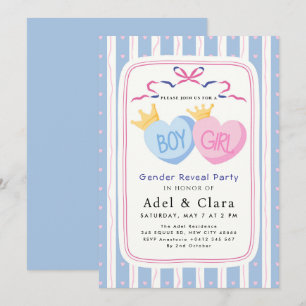Invitation à la révélation du sexe de l'enfant