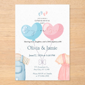 Invitation à la révélation du sexe de l'enfant