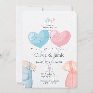 Invitation à la révélation du sexe de l'enfant