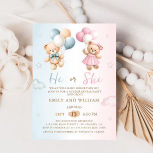 Invitation à la révélation du sexe de l'ours en pe