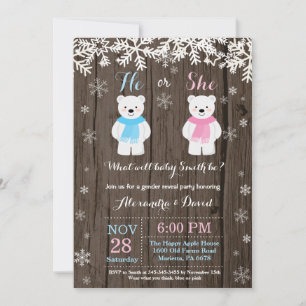 Invitation à la révélation du sexe de l'ours polai