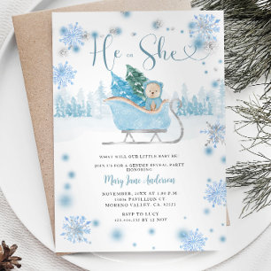 Invitation à la révélation du sexe de Winter Bear