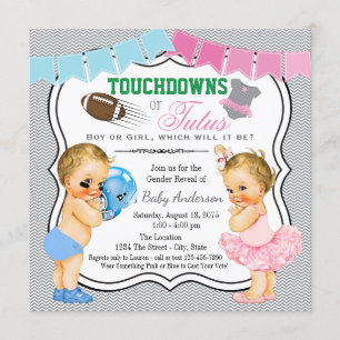 Invitation à la révélation du sexe Touchdowns ou T