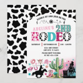 Invitation à la revue de rodéo Cowgirl (Devant / Derrière)