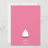 Invitation à la robe Mariage douce rose et verte (Dos)
