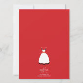Invitation à la robe Mariage sucrée et rouge (Dos)