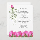 Invitation à la rose rose (Devant / Derrière)