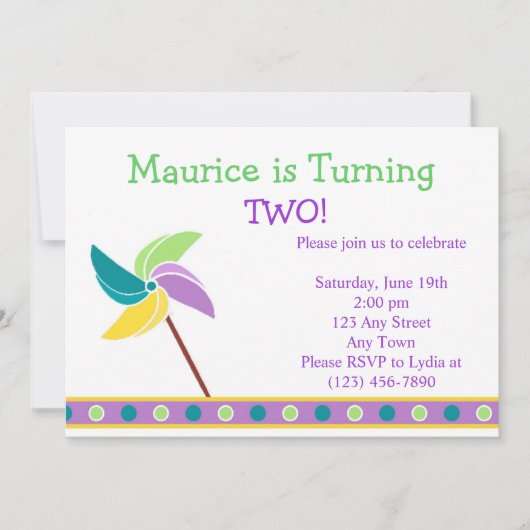 Invitation à la roue bleue (Devant)