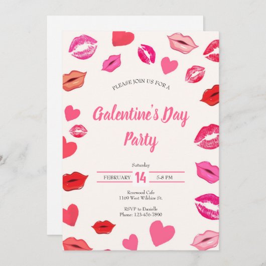 Invitation à la Saint Galentin (Devant / Derrière)