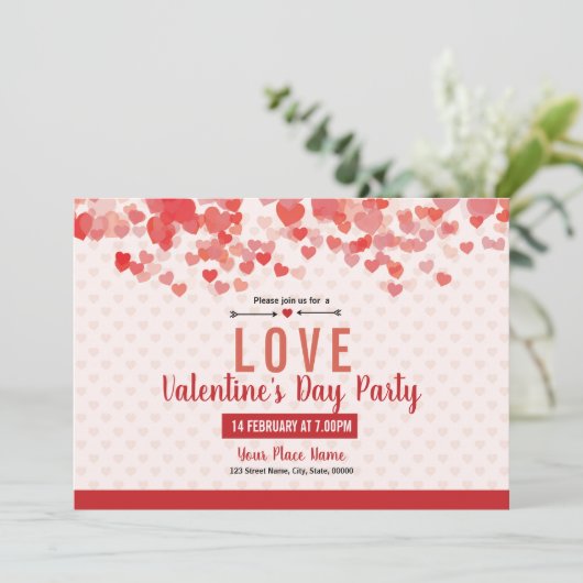 Invitation à la Saint Valentin (Debout devant)