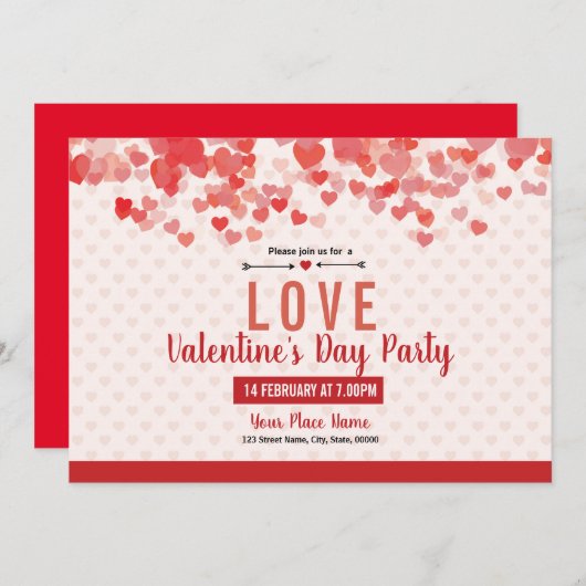 Invitation à la Saint Valentin (Devant / Derrière)