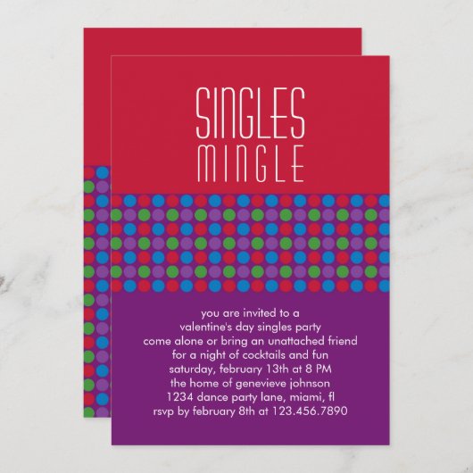 Invitation à la Saint-Valentin (Devant / Derrière)