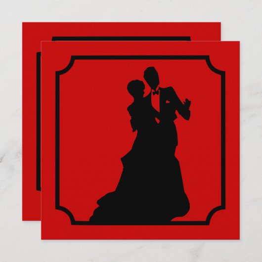 Invitation à la Saint-Valentin de la Cravate noire (Devant / Derrière)