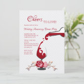 Invitation À la Saint-Valentin, dîner d'anniversaire de l'amo (Debout devant)