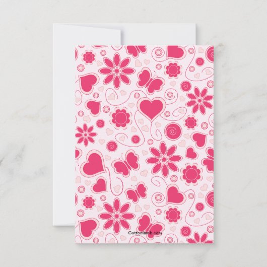 Invitation à la Saint-Valentin pour un anniversair (Dos)