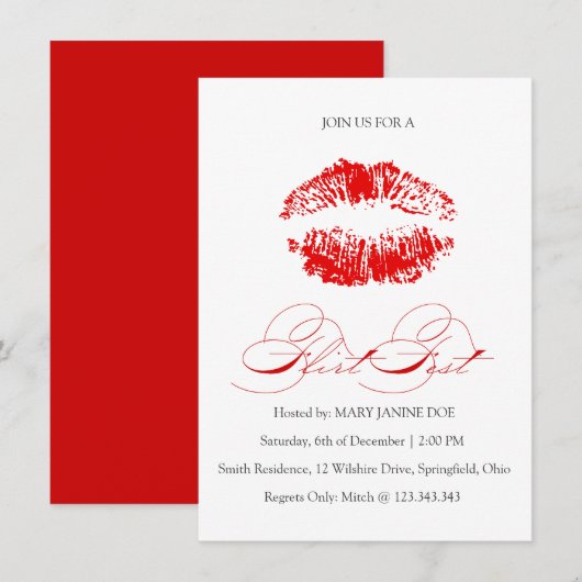 Invitation à la Saint Valentin, un single rouge de (Devant / Derrière)