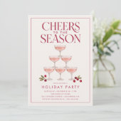 Invitation À la saison festive de fêtes (Debout devant)