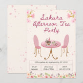 Invitation à la Sakura Afternoon Tea Party (Devant / Derrière)