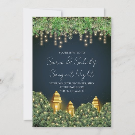 Invitation à la Sangeet de mariage & invitations S (Devant)