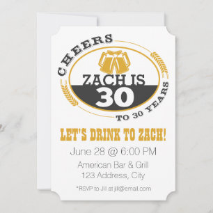 Invitation À la santé de 30 Ans