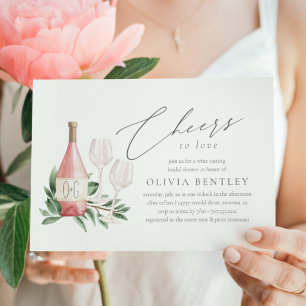 Invitation À la santé de l'amour Dégustation de vin Enterreme