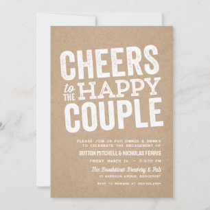 Invitation À la santé des heureux fiancés, fiançailles avant