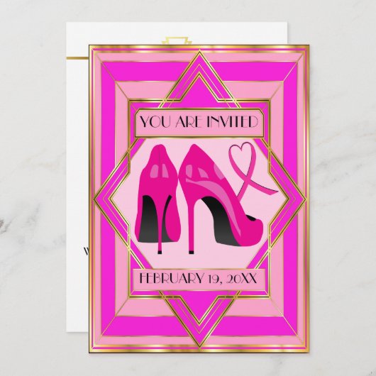 Invitation à la sensibilisation au cancer de talon (Devant / Derrière)