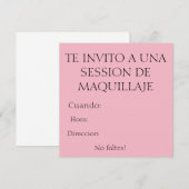 invitation à la session maquillaje (Devant / Derrière)