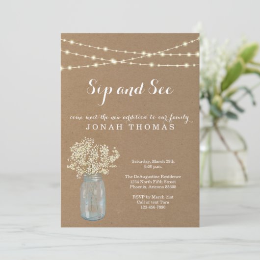 Invitation à la sip et à la vue personnalisées - R (Debout devant)