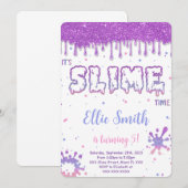 Invitation à la Slime Modifiable (Devant / Derrière)