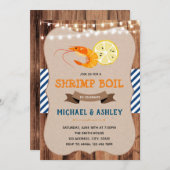 Invitation à la soirée à thème de la crevette (Devant / Derrière)