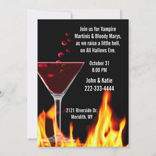 Invitation à la soirée All Hallows Eve (Devant)