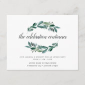 Invitation à la soirée après mariage Abondant Feui (Devant)