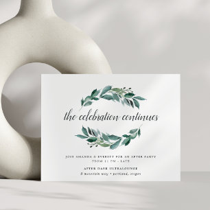 Invitation à la soirée après-mariage sous une végé