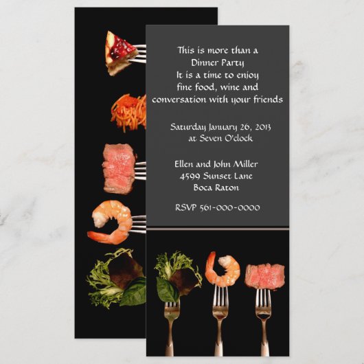 Invitation à la Soirée Argent et Noir (Devant / Derrière)