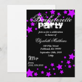 Invitation à la soirée Bachelorette des étoiles no (Devant / Derrière)