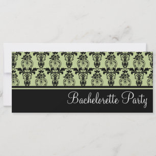 Invitation à la soirée Bachelorette Mint & Black D