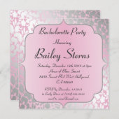 Invitation à la soirée Bachelorette rose pour bébé (Devant / Derrière)