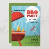 Invitation à la soirée BBQ Red Hot (Devant / Derrière)