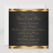 Invitation à la soirée Black Tie Black Gold (Dos)