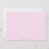 Invitation à la soirée boisson rose (Dos)