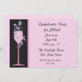 Invitation à la soirée boisson rose (Devant / Derrière)