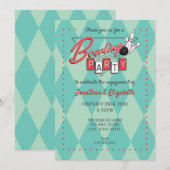 Invitation à la soirée Bowling avec Logo Rétro (Devant / Derrière)