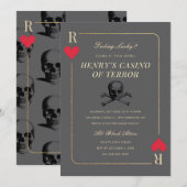 Invitation à la soirée Casino de la Mort du Crâne (Devant / Derrière)