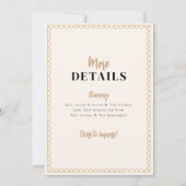 Invitation à la soirée Champagne Hens Gold Classy (Dos)