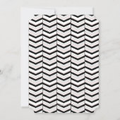 Invitation à la soirée Chevron Black White et Blus (Dos)