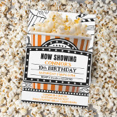 Invitation à la soirée cinéma au pop corn orange