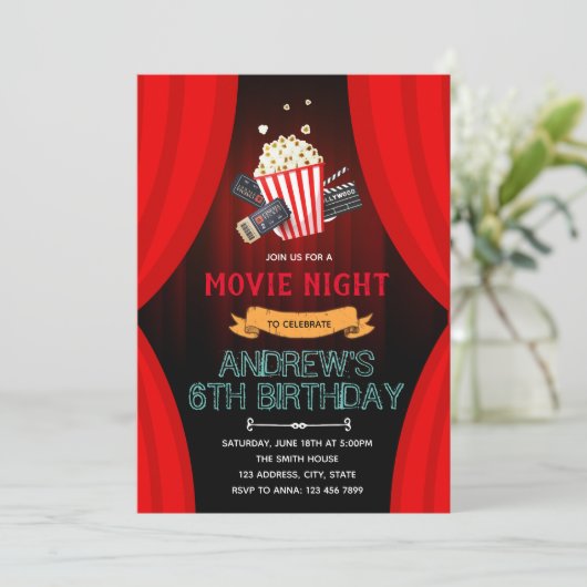 Invitation à la soirée cinéma soirée (Debout devant)