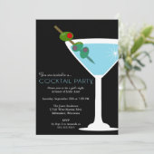 Invitation à la soirée Cocktail Blue Martini (Debout devant)