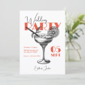 Invitation à la soirée cocktail de mariage (Debout devant)